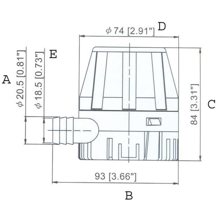 ΑΝΤΛΙΑ ΣΕΝΤΙΝΑΣ TMC 12V 900GPH3.5lt/min 1.5A